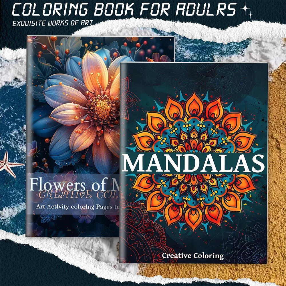 Mystical Mandala Themed Coloring Book