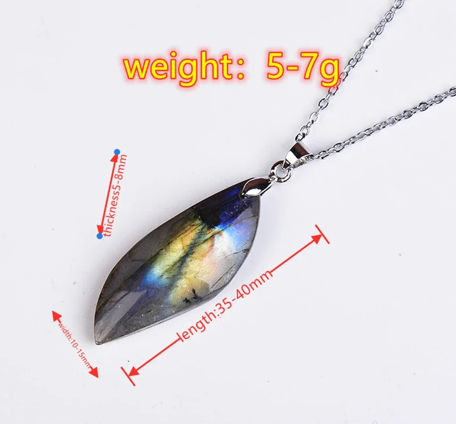 Labradorite Healing Energy Stone Pendant Unisex