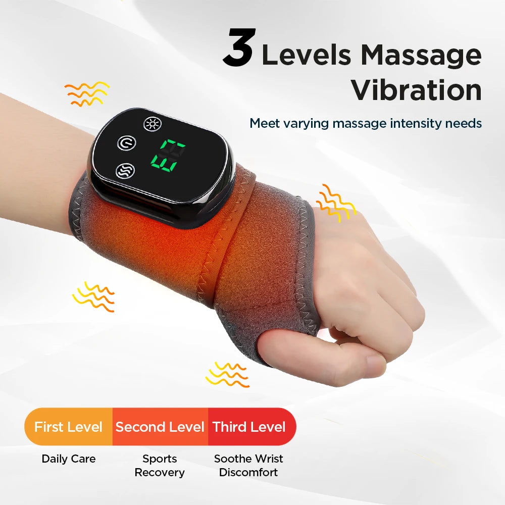 Vibration Wrist/Ankle Massager Infrared Hot Compress Therapy