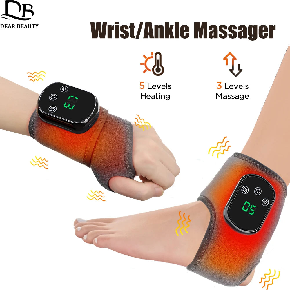 Vibration Wrist/Ankle Massager Infrared Hot Compress Therapy