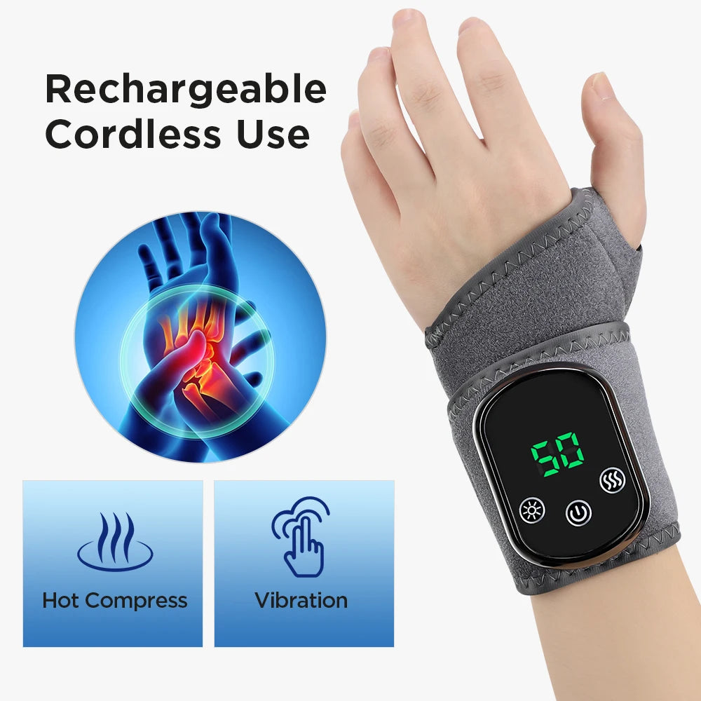 Vibration Wrist/Ankle Massager Infrared Hot Compress Therapy