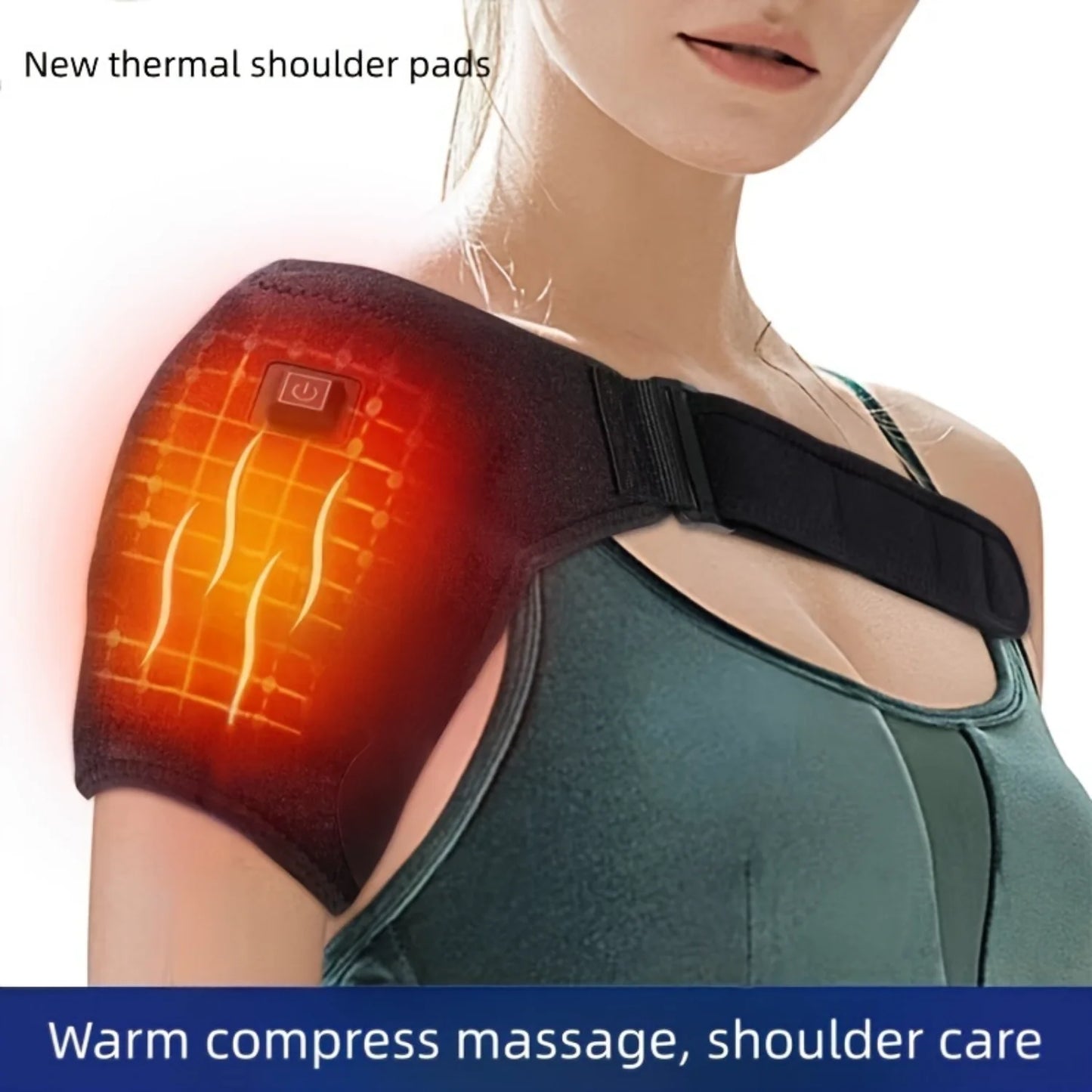 USB Heating Shoulder Warmer for Men and Women - Hot Compress Shoulder and Neck Massager, Anti-Cold Therapy Device Manta termica