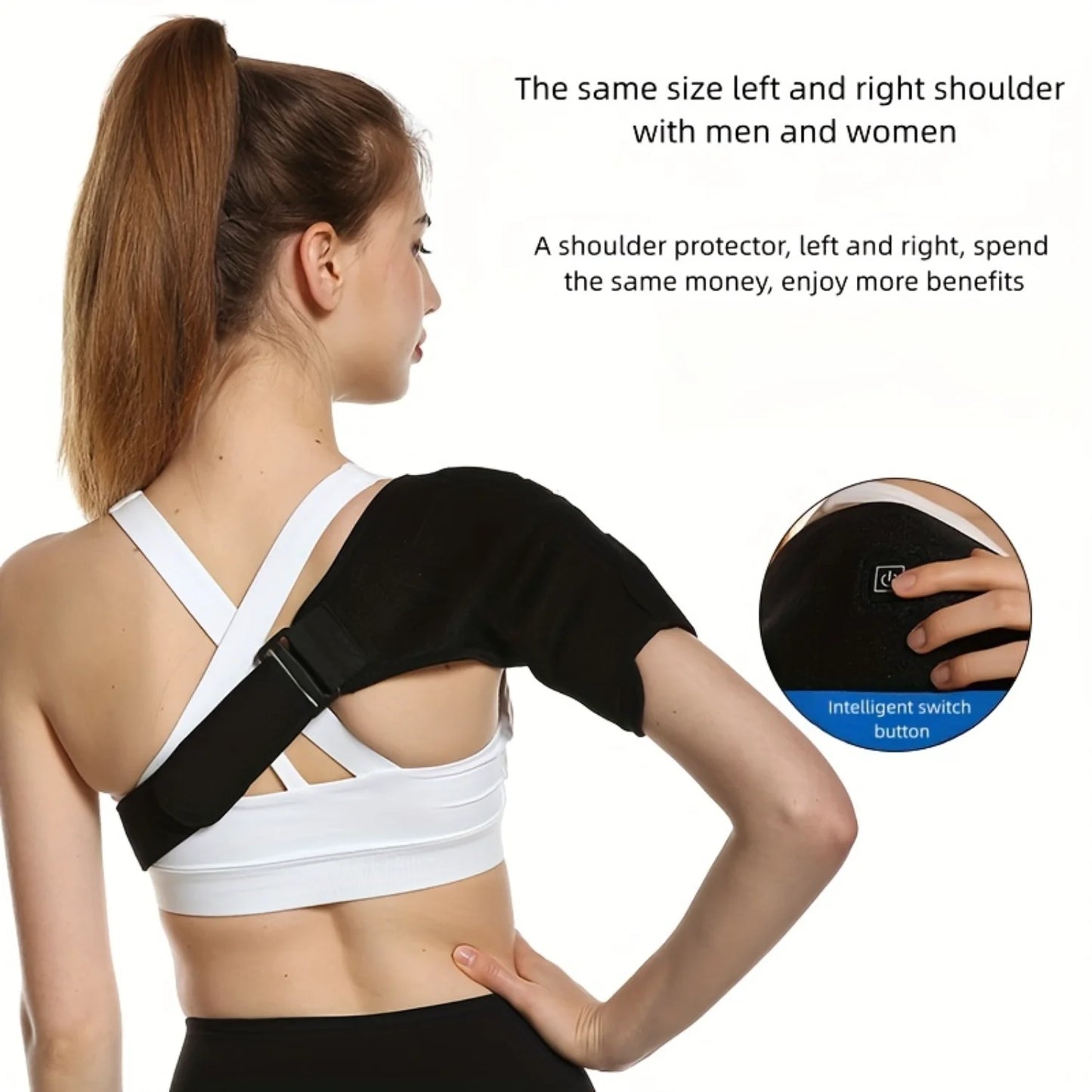 USB Heating Shoulder Warmer for Men and Women - Hot Compress Shoulder and Neck Massager, Anti-Cold Therapy Device Manta termica