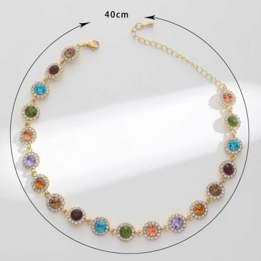 Colorful Rhinestone Necklace