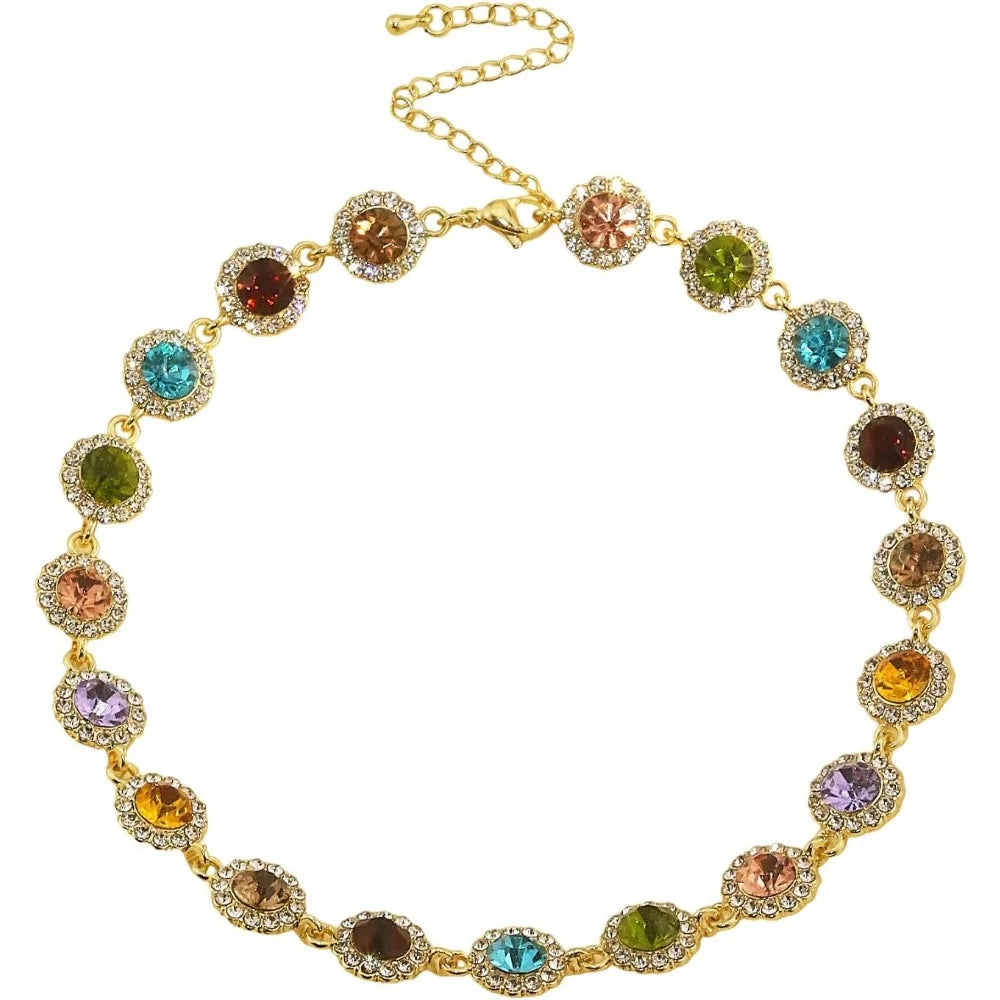 Colorful Rhinestone Necklace