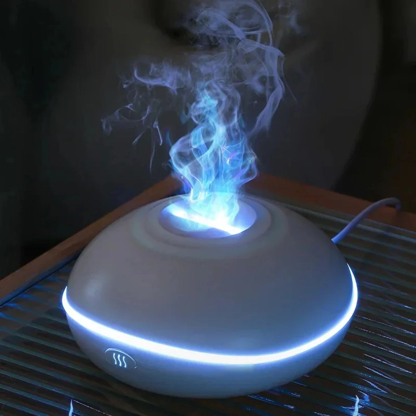 Mini Flame Lamp Air Humidifier with Essential Oil Scent Diffuser