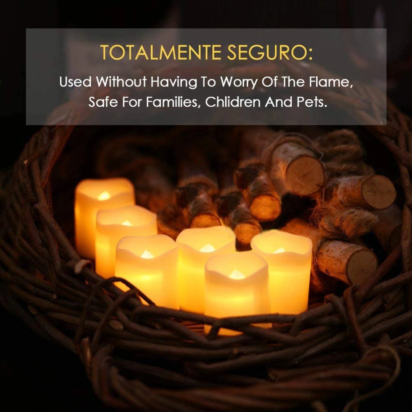 24 Cozy Flameless LED Tea Light Candles