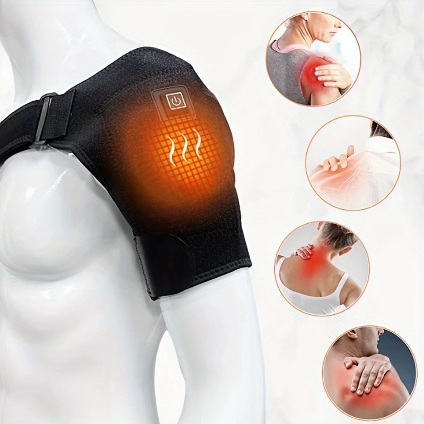 USB Heating Shoulder Warmer for Men and Women - Hot Compress Shoulder and Neck Massager, Anti-Cold Therapy Device Manta termica