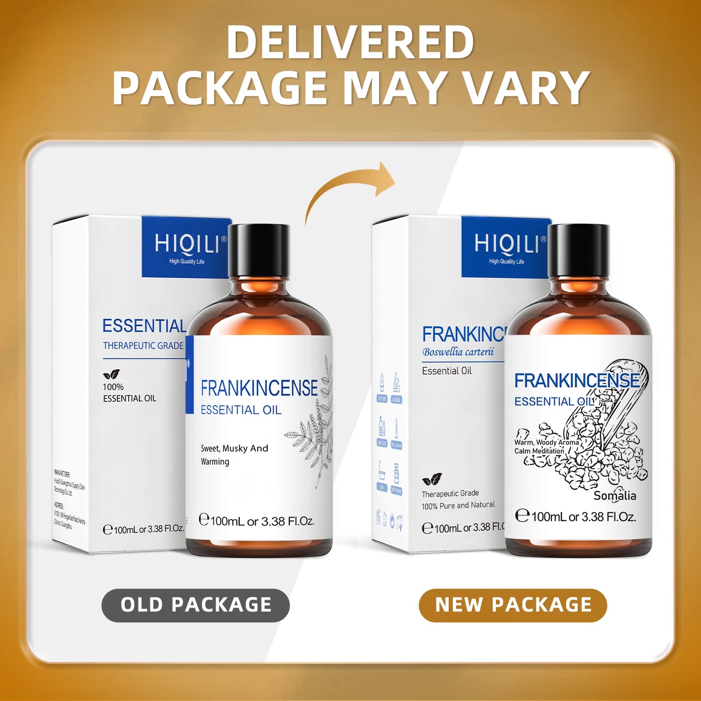 HIQILI 100ML Frankincense Essential Oils 100% Pure Natural
